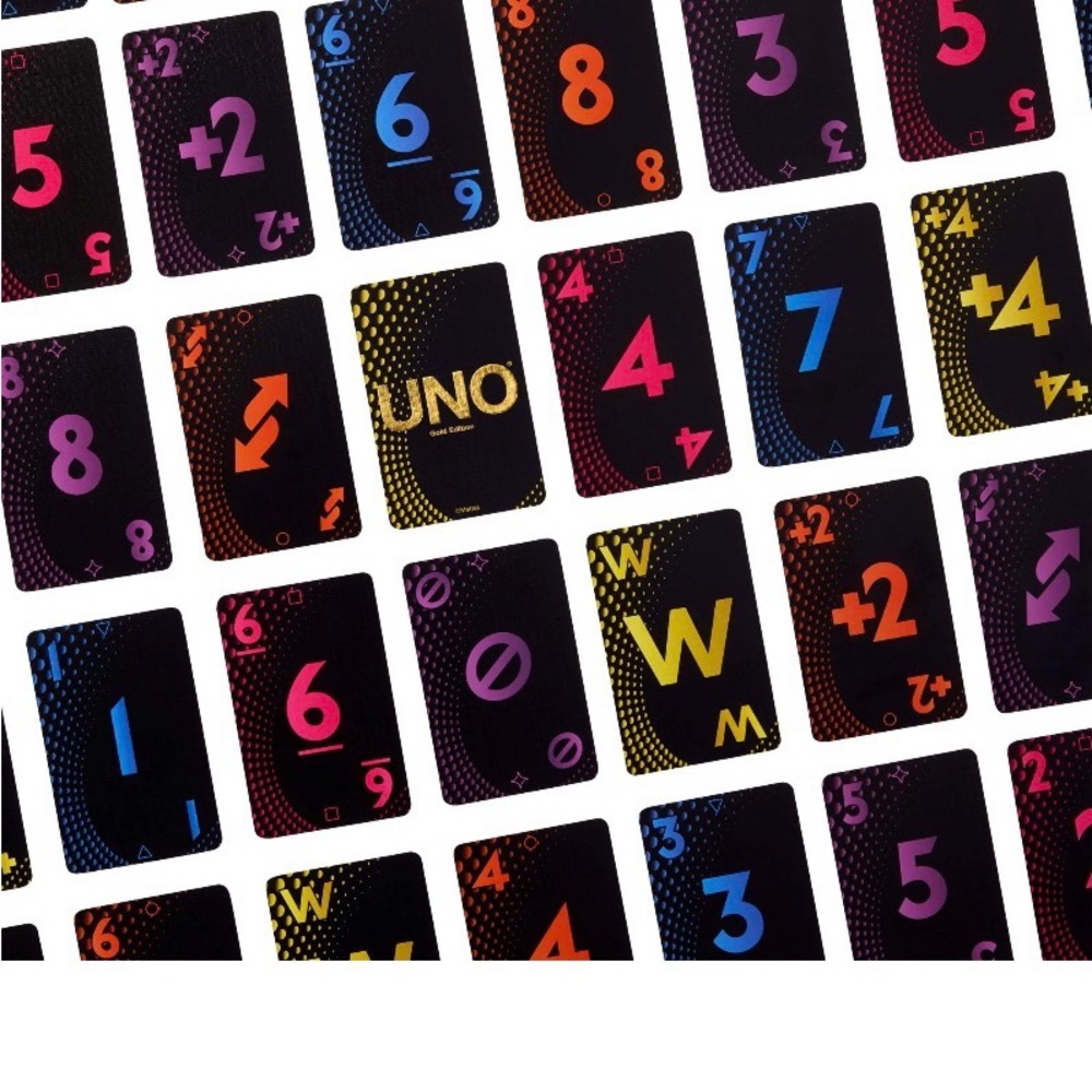 UNO Card Game: Gold Edition. Collectible Deck with Foil Accents. NEW - Picture 7 of 8